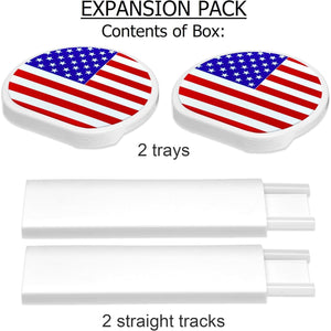US Flag - Expansion Pack - 2 Straight Tracks And 2 Trays. Does Not Work Without The Lazy Susan Revolution Full Set (Sold Separately).,860011982975
