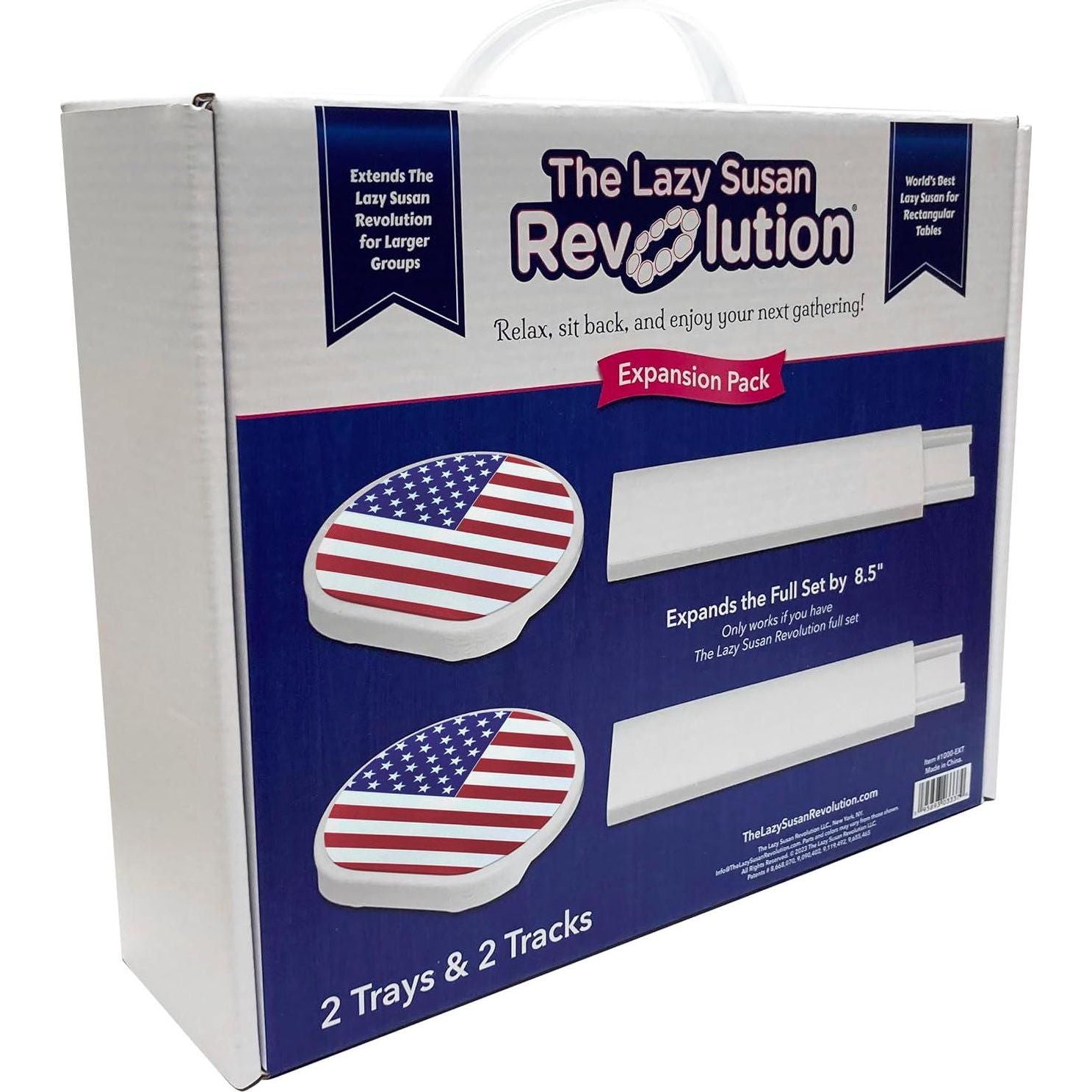 US Flag - Expansion Pack - 2 Straight Tracks And 2 Trays. Does Not Work Without The Lazy Susan Revolution Full Set (Sold Separately).,860011982975