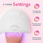 SUNUV UV LED Nail Lamp, SUNUV Gel Light For Nail Polish 48W UV Dryer With 3 Timers SUNone White