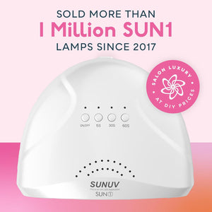 SUNUV UV LED Nail Lamp, SUNUV Gel Light For Nail Polish 48W UV Dryer With 3 Timers SUNone White