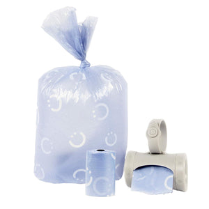 Ubbi On The Go Gray Bag Dispenser And Waste Disposal Bags Refill, Lavender Scented, Baby Savings Bundle,698904101710