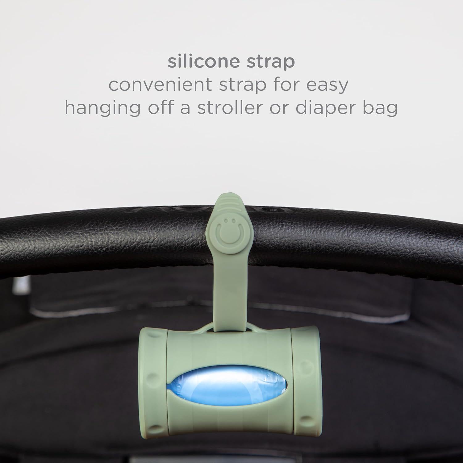Ubbi On-the-Go Diaper Bag Dispenser For Travel, Retractable Must Have For Newborns, Helpful Baby Accessory, Sage Green,698904101987