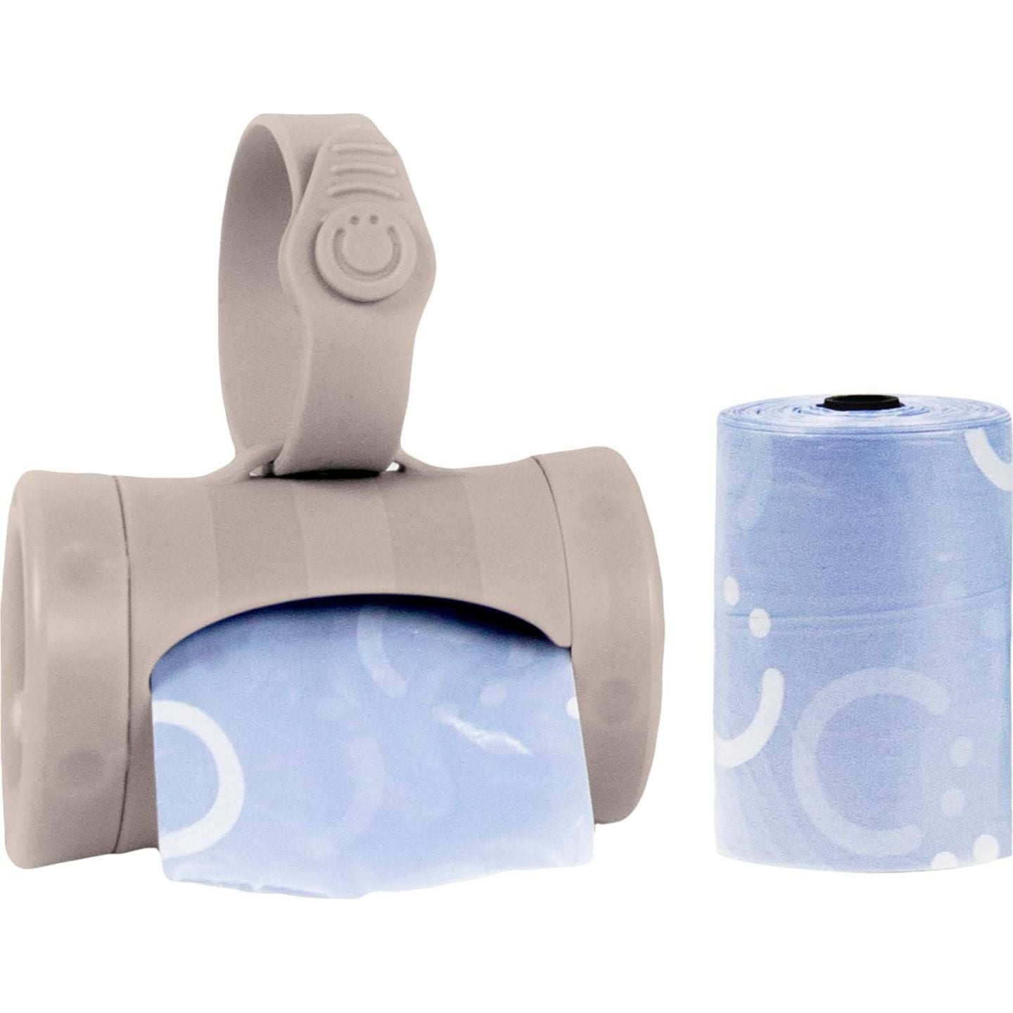 Ubbi Retractable On-the-Go Bag Dispenser For Baby Travel, Diaper Bag Accessory Must Have For Newborns, Helpful Baby Accessory, Taupe,698904102045