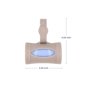Ubbi Retractable On-the-Go Bag Dispenser For Baby Travel, Diaper Bag Accessory Must Have For Newborns, Helpful Baby Accessory, Taupe,698904102045