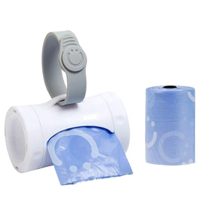 Ubbi Retractable On The Go Bag Dispenser For Baby Travel, Diaper Bag Accessory Must Have For Newborn, Helpful Baby Item, Baby Gift, Lavender Scented, White,698904101789