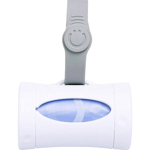 Ubbi Retractable On The Go Bag Dispenser For Baby Travel, Diaper Bag Accessory Must Have For Newborn, Helpful Baby Item, Baby Gift, Lavender Scented, White,698904101789