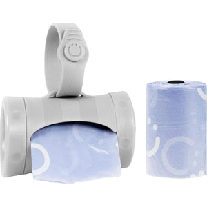 Ubbi Retractable On The Go Bag Dispenser For Travel, Diaper Bag Accessory Must Have For Newborn, Helpful Item, Baby Gift, Lavender Scented, Gray,698904101680