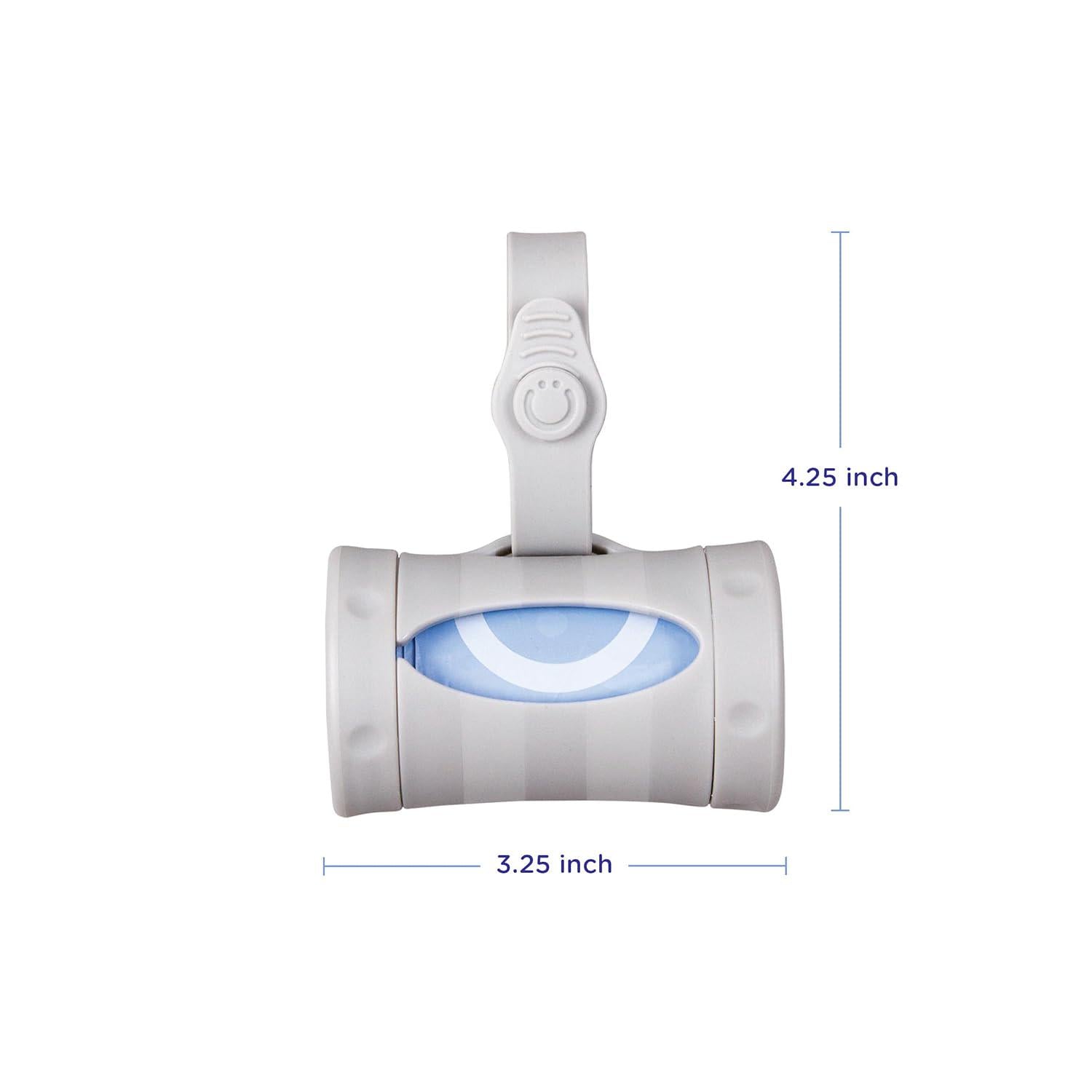 Ubbi Retractable On The Go Bag Dispenser For Travel, Diaper Bag Accessory Must Have For Newborn, Helpful Item, Baby Gift, Lavender Scented, Gray,698904101680
