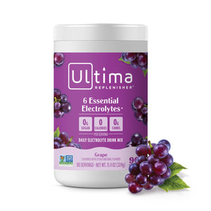 Ultima Replenisher Ultima Replenisher Daily Electrolyte Powder Drink Mix Grape, 90 Servings Hydration Powder With 6 Key Electrolytes And Trace Minerals Keto Friendly, Vegan, Non-GMO And Sugar-Free
