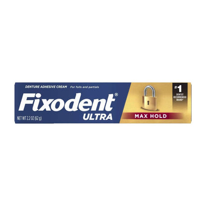 Fixodent Ultra Max Hold Denture Adhesive Cream 62g