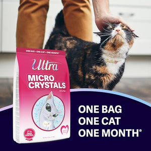 Ultra Micro Crystals Cat Litter Fragrance Free 99.9 Percent Dust Free 5 lb Soft on Paws