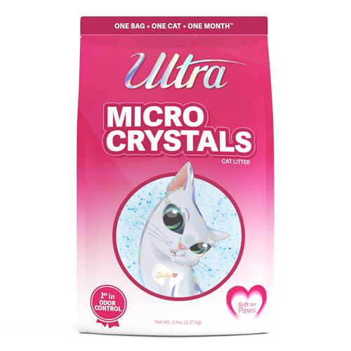 Ultra Micro Crystals Cat Litter Fragrance Free 99.9 Percent Dust Free 5 lb Soft on Paws