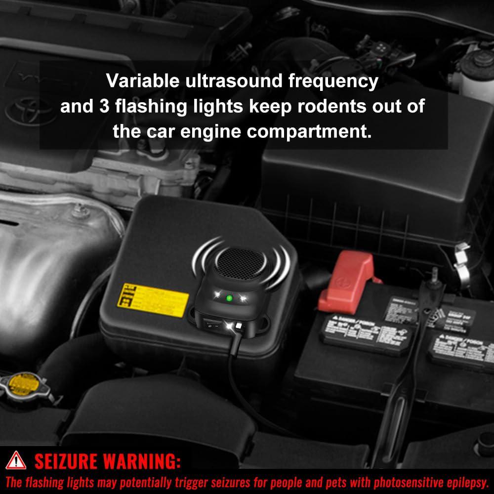 Under Hood Animal Car Repeller Rodent Electronic Repellent Ultra Sonic Rat Strobe Light Keep Mice Away From Car Pest Prevention For 12V 24V Automobile,720355994952