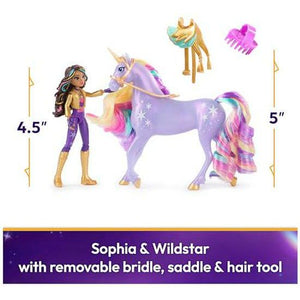 Unicorn Academy Sophia & Wildstar Doll and Unicorn Set with Hair Tool for Ages 4+