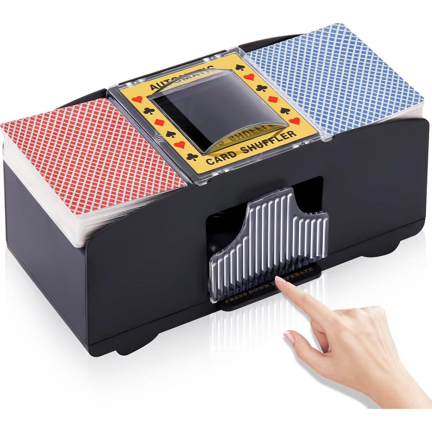 Unniweei Automatic Card Shuffler for 1 2 Decks Battery Operated Casino Poker Game Accessory
