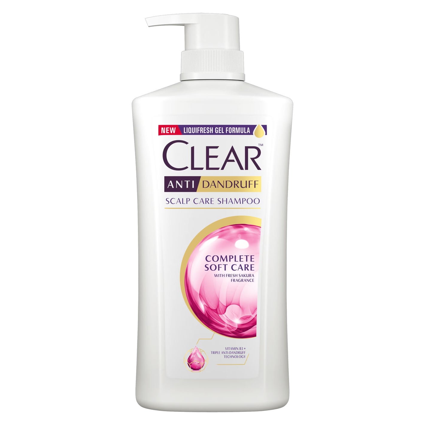 Clear Complete Soft Care Fresh Sakura Anti-Dandruff Scalp Care Shampoo 650ml,8851932391658,