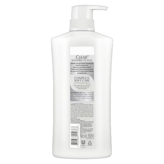 Clear Complete Soft Care Fresh Sakura Anti-Dandruff Scalp Care Shampoo 650ml,8851932391658,