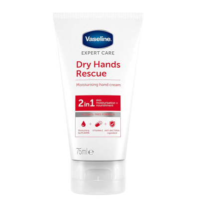 Vaseline Expert Care Dry Hands Rescue 2-In-1 Moisturising Hand Cream 75ml