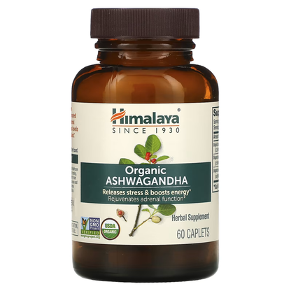 Himalaya Organic Ashwagandha For Releases Stress & Boosts Energy 60 Caplets