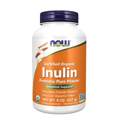 Now Foods Certified Organic Inulin Prebiotic Pure Powder 227g