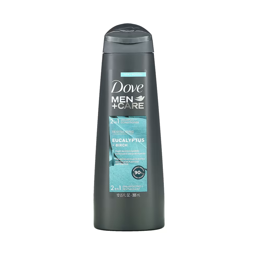 Dove Men +Care Eucalyptus + Birch Revitalizing 2-In-1 Shampoo + Conditioner 355ml,079400475510,