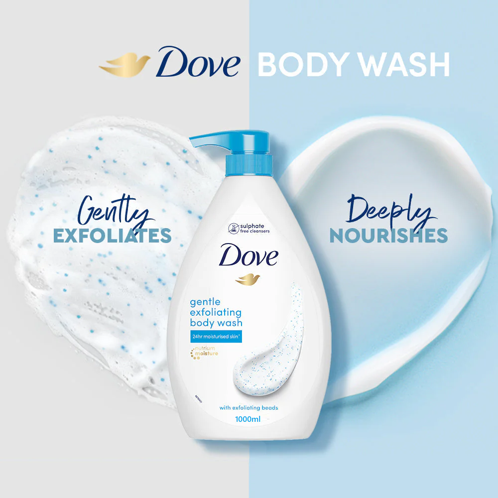 Dove Gentle Exfoliating Beads Body Wash 1000ml,8886467020322,