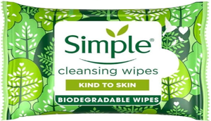 Simple Kind To Skin Biodegradable Cleansing Wipes 20 Count