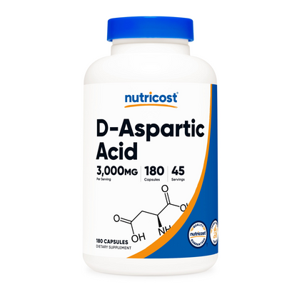 Nutricost D-Aspartic Acid 3000mg 180 Capsules