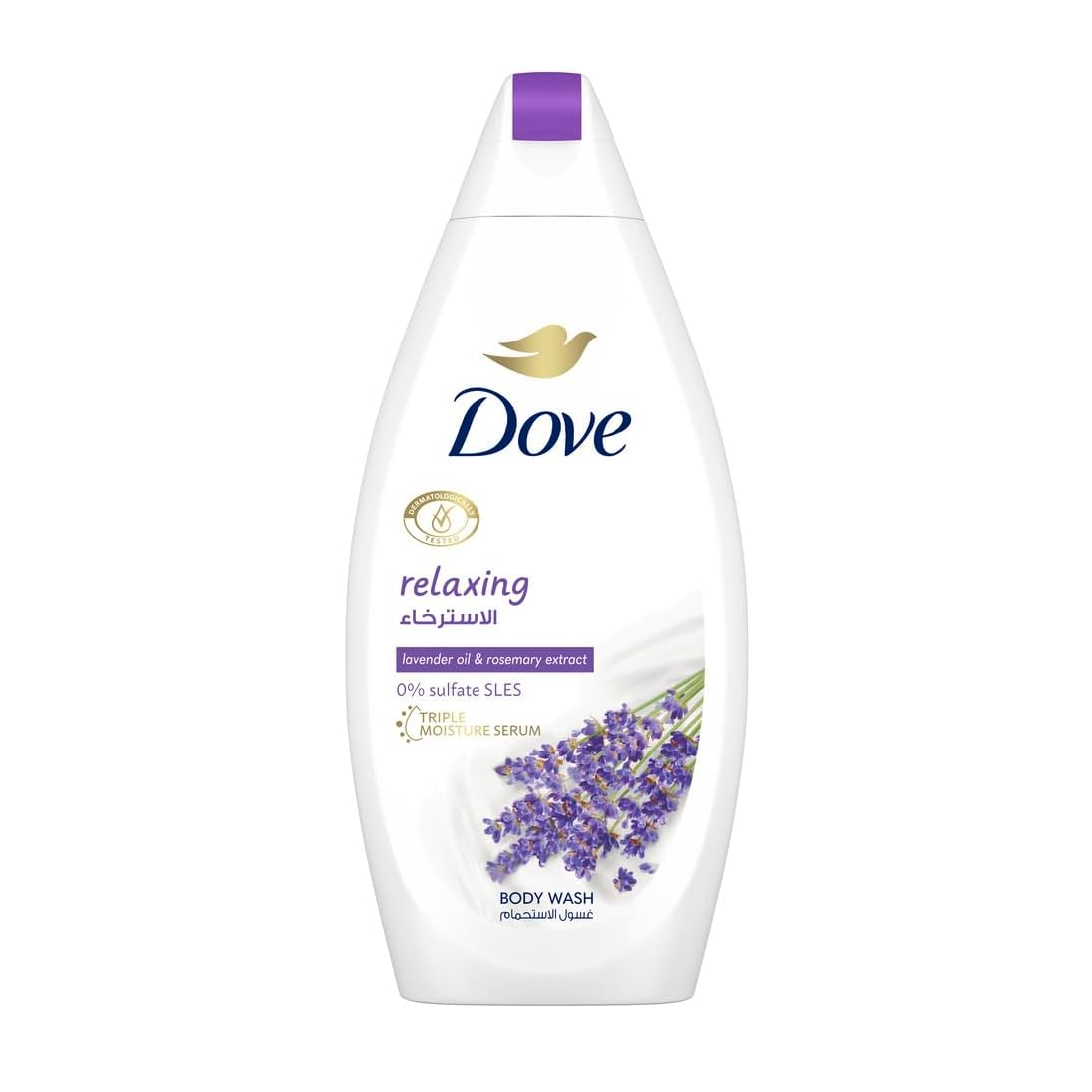 Dove Relaxing Lavender Oil & Rosemary Body Wash 500ml,8710908881541,