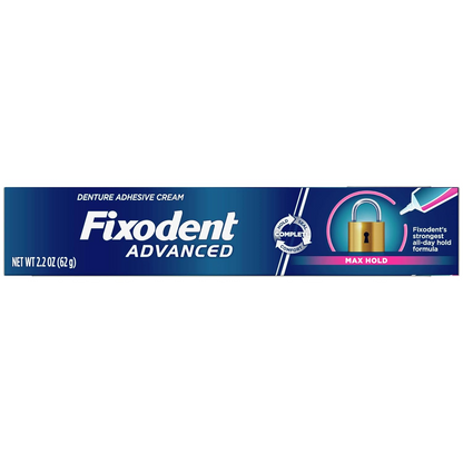 Fixodent Advanced Max Hold Denture Adhesive Cream 62g