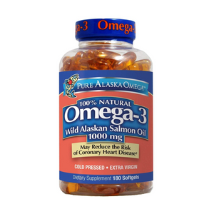 Pure Alaska Omega Wild Alaskan Salmon Oil Omega-3 1000mg Softgels