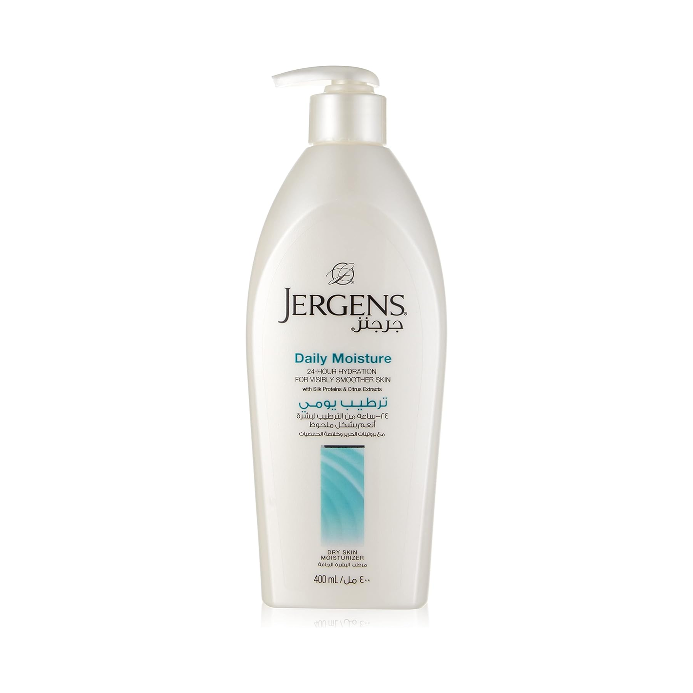 Jergens Daily Moisture Silk Proteins & Citrus Extracts Dry Skin Moisturizer 400ml,019100208483