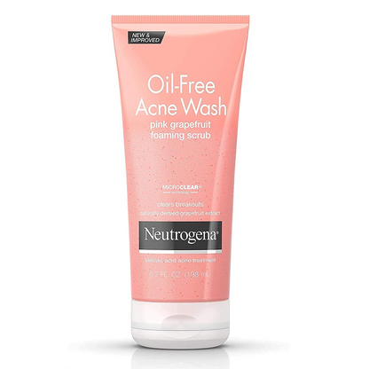 Neutrogena Oil-Free Acne Wash Pink Grapefruit Foaming Scrub 198ml,070501053751