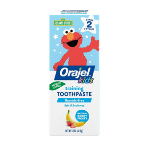 Orajel Kids Natural Berry Fruity Sesame Street Training Toothpaste For 0-3 Years 42.5g