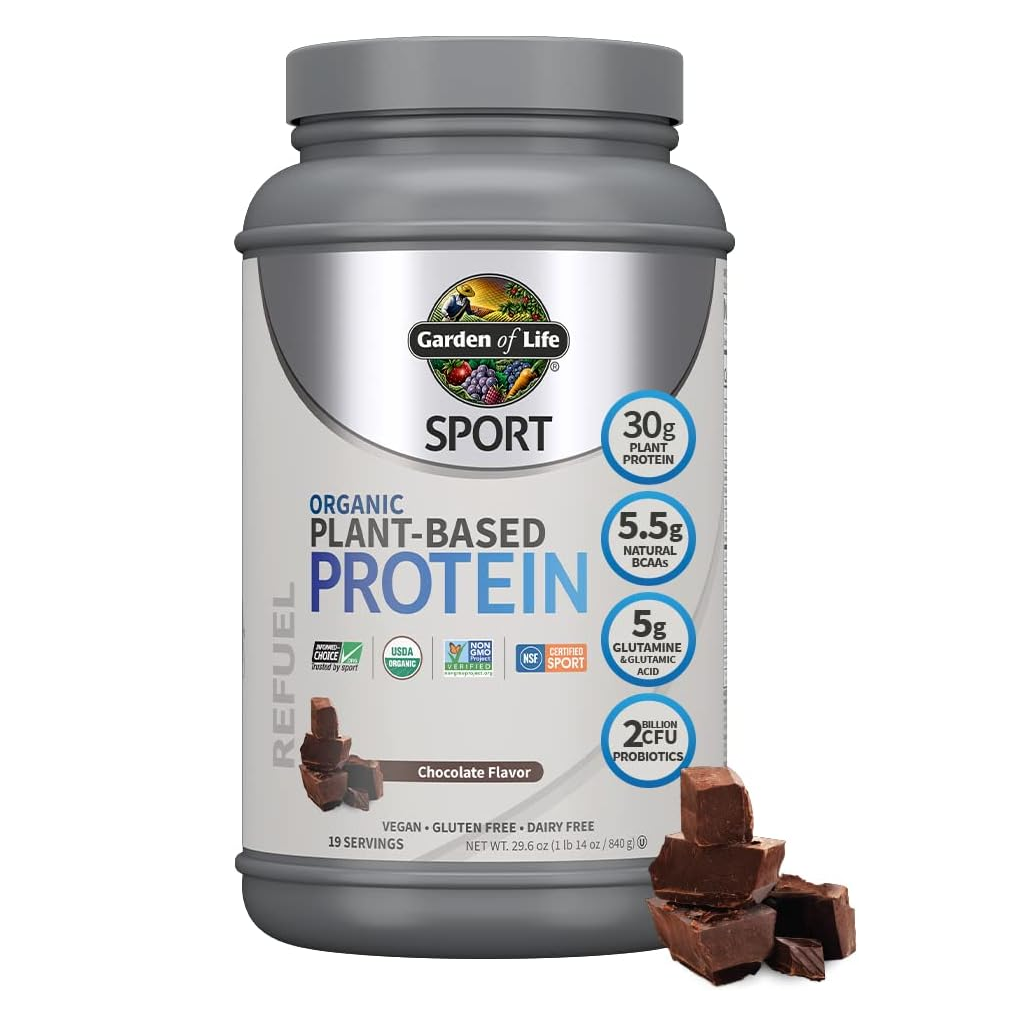 Garden Of Life Sport Organic Plant-Based Protein Chocolate Flavour Powder 840g