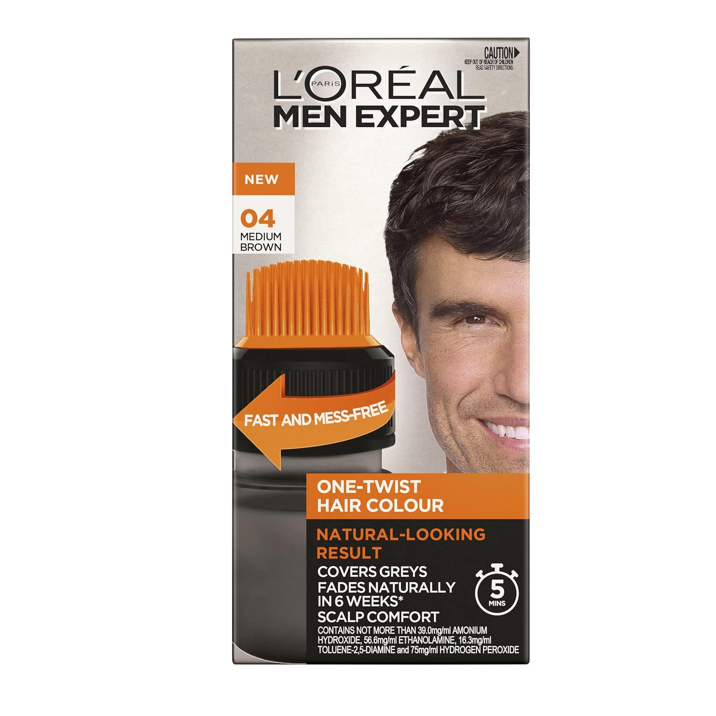 L'Oreal Paris Men Expert Medium Brown.04 One Twist Hair Colour,3600523993284