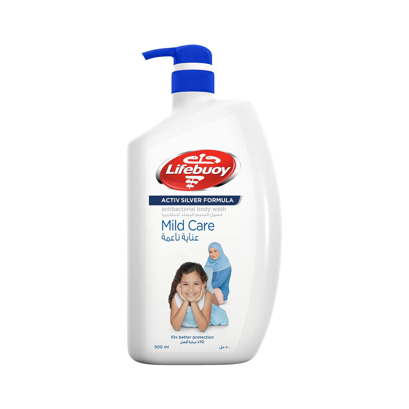 Lifebuoy Activ Silver Formula Mild Care Antibacterial Body Wash 500ml,8999999009595,