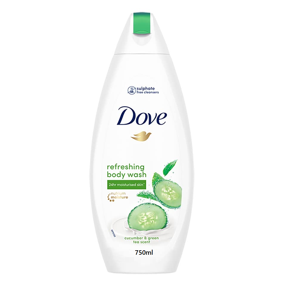 Dove Cucumber & Green Tea Refreshing Body Wash 750ml,8712561611442
