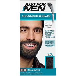 Just For Men Moustache & Beard M-55 Real Black Easy Brush-In Color