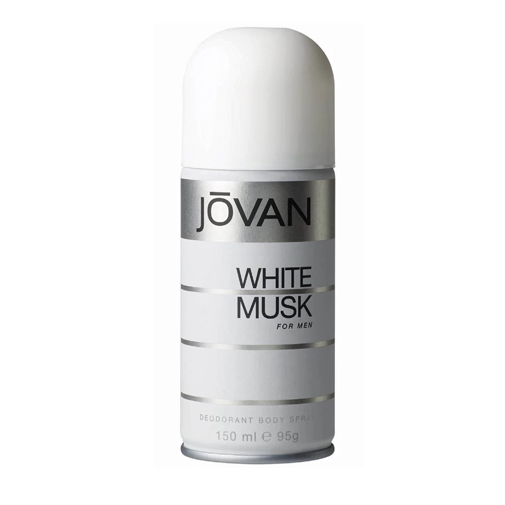 Jovan White Musk Deodorant Body Spray For Men 150ml,3607340000805