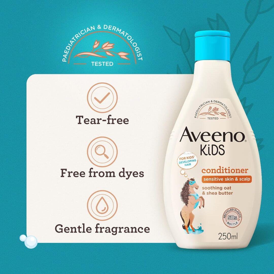 Aveeno Kids Sensitive Skin & Scalp Soothing Oat & Shea Butter Conditioner 250ml,3574661684918