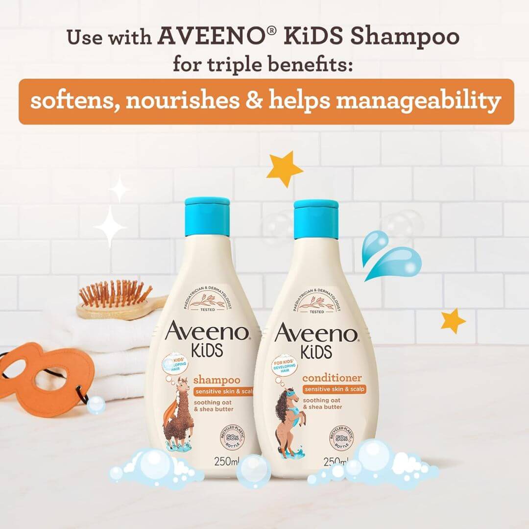 Aveeno Kids Sensitive Skin & Scalp Soothing Oat & Shea Butter Conditioner 250ml,3574661684918
