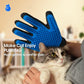 Upgrade Pet Hair Remover Gloves 1 Pair Blue Gentle Shedding Brush Gloves for Dogs Cats Horses Long and Short Hair