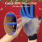 Upgrade Pet Hair Remover Gloves 1 Pair Blue Gentle Shedding Brush Gloves for Dogs Cats Horses Long and Short Hair