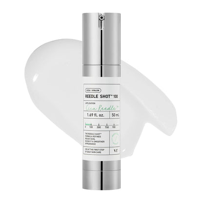 VT COSMETICS VT COSMETICS CICA Reedle Shot 100, Spicule Microneedling Serum For Pore Care And Exfoliation, Exosome And Centella Asiatica For Glass Skin, Smooth Skin Texture, Korean Skin Booster (1.69 Fl Oz / 50ml)