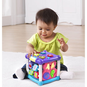 VTech Busy Learners Activity Cube, Purple, Educational Baby Toy with Lights, Music & Learning Modes