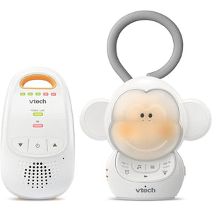 VTech DM1411 Audio Baby Monitor And Portable Soother Dual-Unit Rechargeable Battery, Long Range, Soft-Glow Night Light, Soothing Sounds And Lullabies, Digital Wireless Transmission, Sound Indicator,