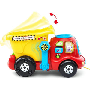 VTech Drop and Go Dump Truck Yellow Interactive Learning Toy for Toddlers