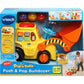 VTech Pop a Balls Push and Pop Bulldozer Yellow Toddler Toy with Rolling Balls for Ages 1 to 3