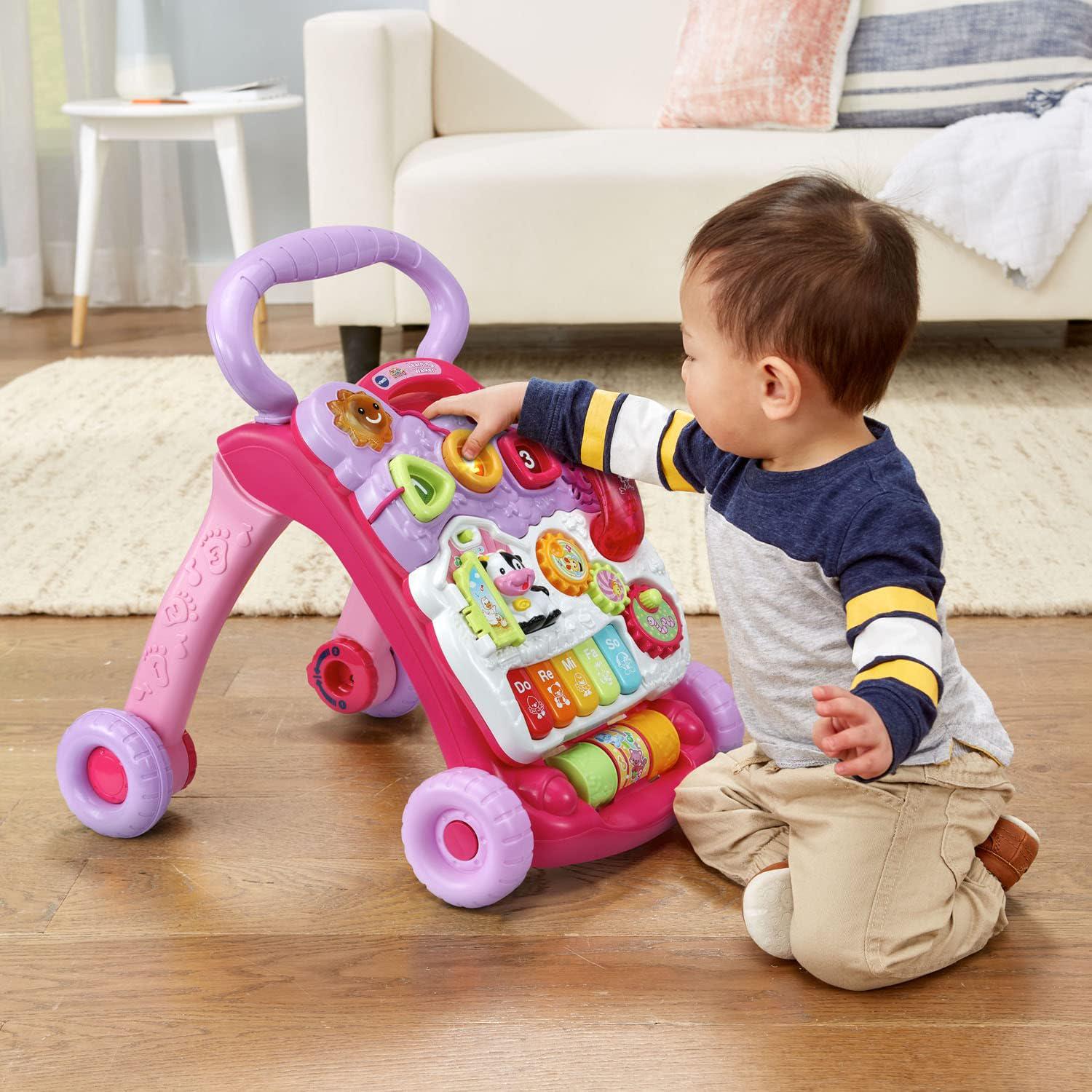 VTech Sit-to-Stand Learning Walker (Frustration Free Packaging), Pink,